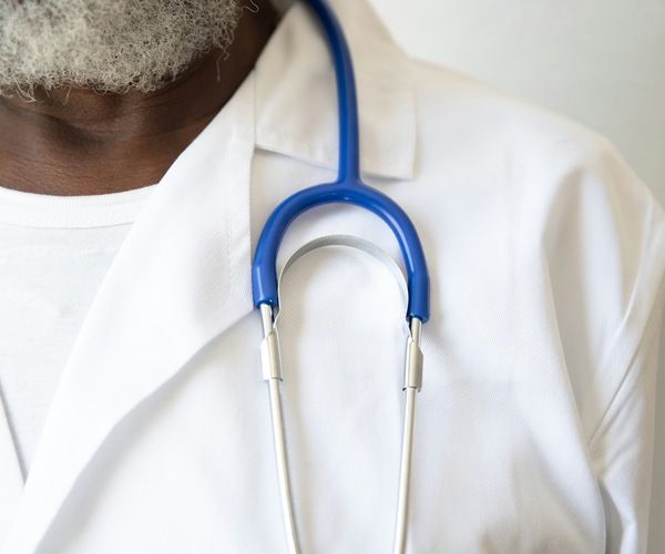 close up shot of doctor at a mental health treatment center