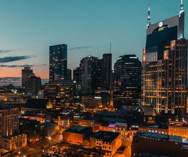 City shot of downtown Nashville, TN