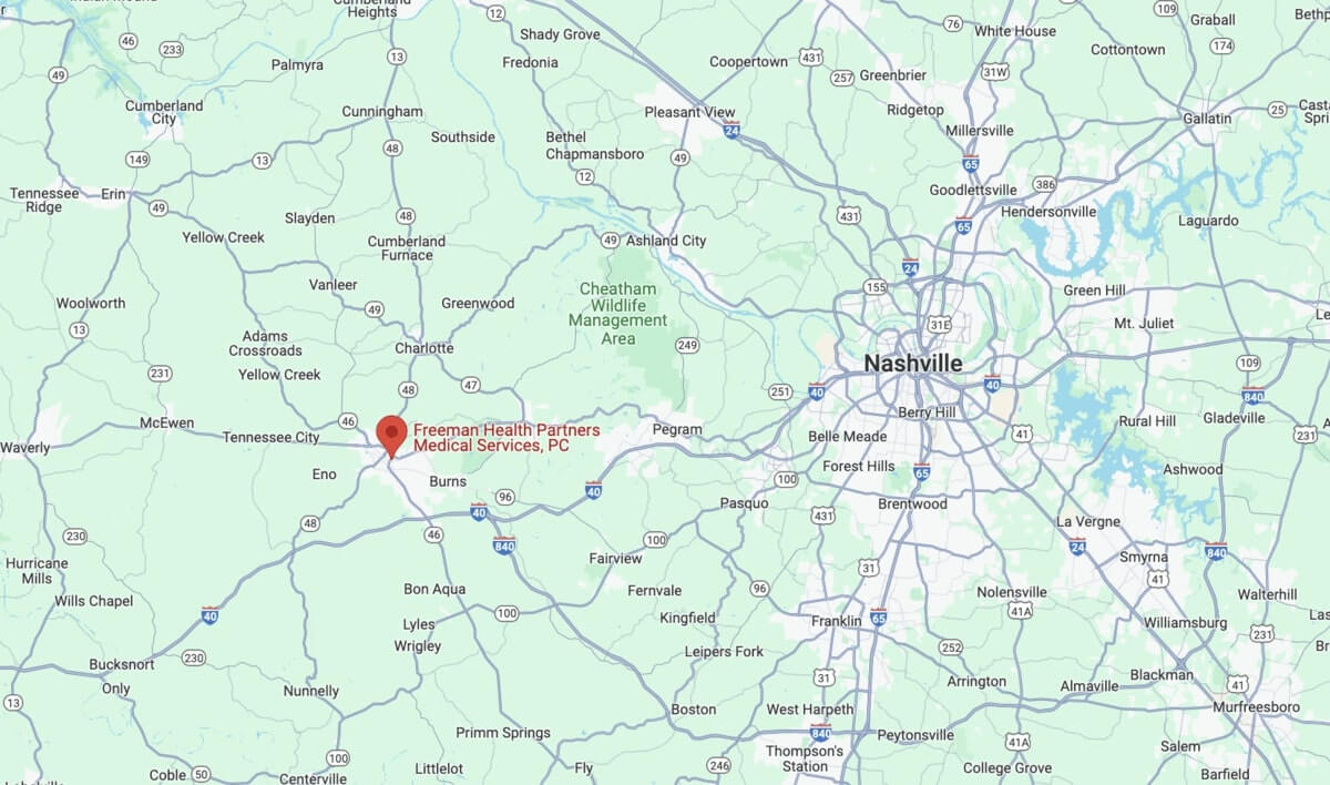 freeman-health-partners-tennessee-location-map