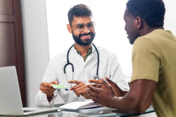 client meets with his primary healthcare provider