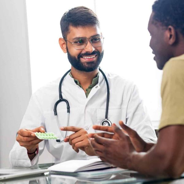 client meets with his primary healthcare provider