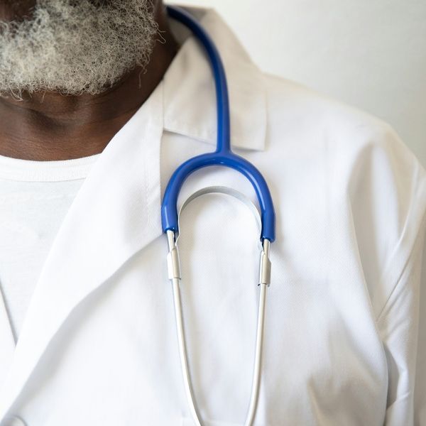close up shot of doctor at a mental health treatment center