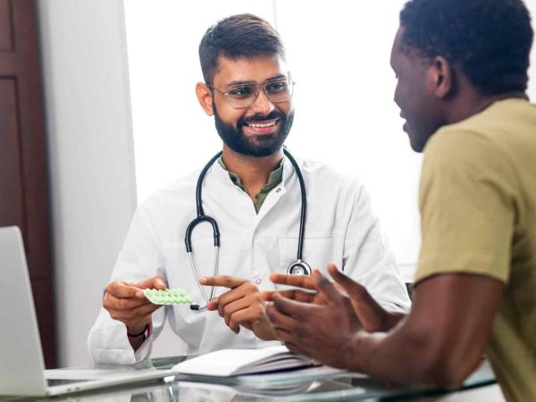 client meets with his primary healthcare provider