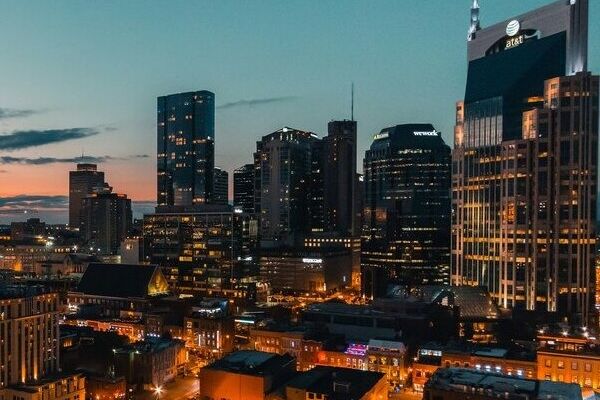 City shot of downtown Nashville, TN