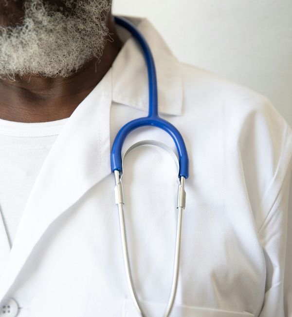 close up shot of doctor at a mental health treatment center