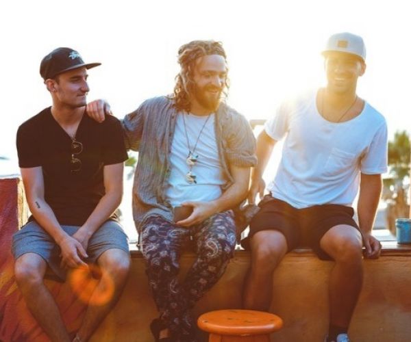 three men hanging out as they recover from mental health